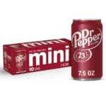 Dr. Pepper 10 Cans Mini Sodas 7.5 Fl oz