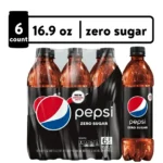 Pepsi Cola Zero Sugar 6 Bottles 16.9 Fl Oz