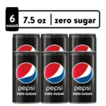 Pepsi Cola Zero Sugar 6 pack mini cans 7.5 Fl oz