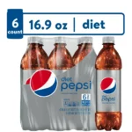 Diet Pepsi 6 plastic bottles 16.9 Fl oz